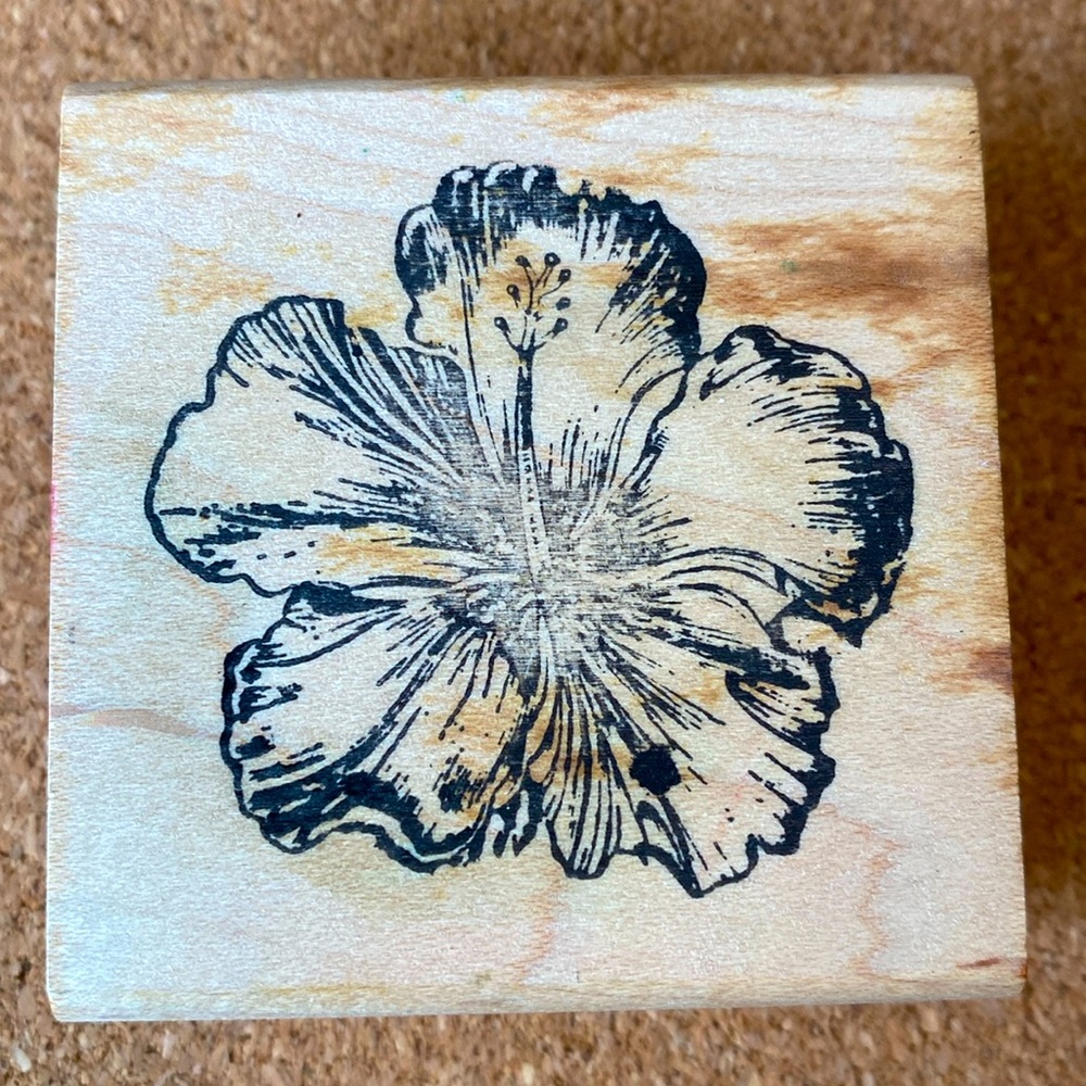 Hibiscus Rubber Stamp